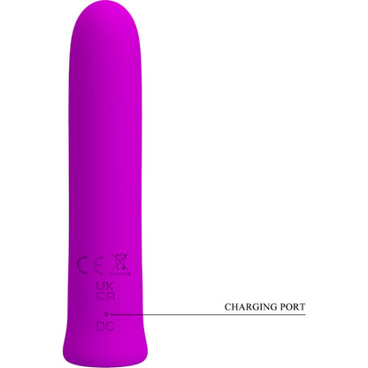 PRETTY LOVE - CURTIS MINI SUPER POWER VIBRÁTOR 12 FIALOVÝCH SILIKONOVÝCH VIBRACÍ