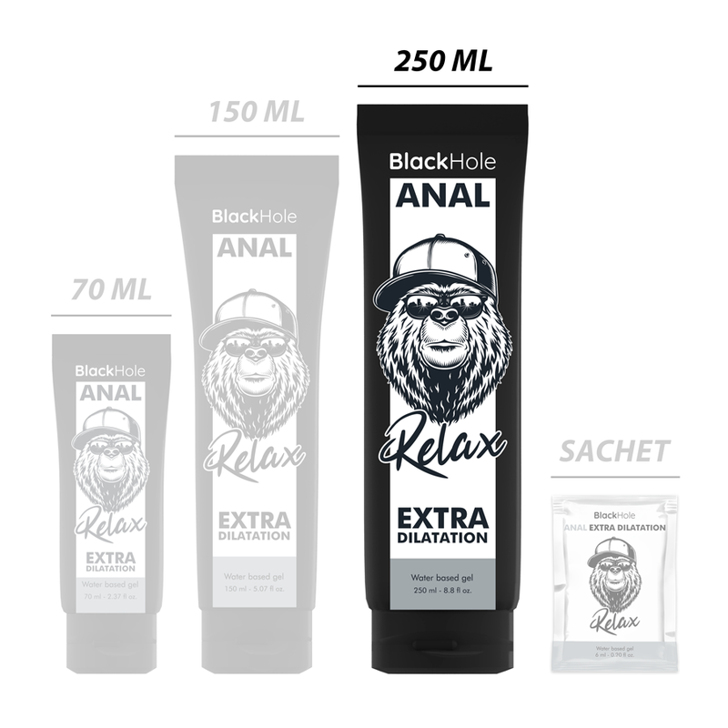 BLACK HOLE - ANÁLNÍ DILATAČNÍ GEL NA VODNÍ BÁZI 250 ML