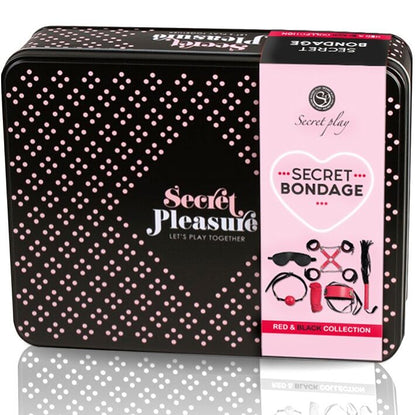 SECRETPLAY - BDSM SADA 6 DÍLŮ ČERVENÁ KOLEKCE