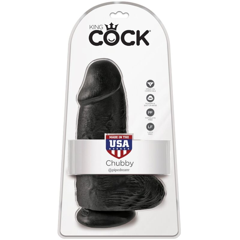 KRÁLOVSKÝ PENIS - BALŠATÝ REALISTICKÝ PENIS 23 CM ČERNÝ