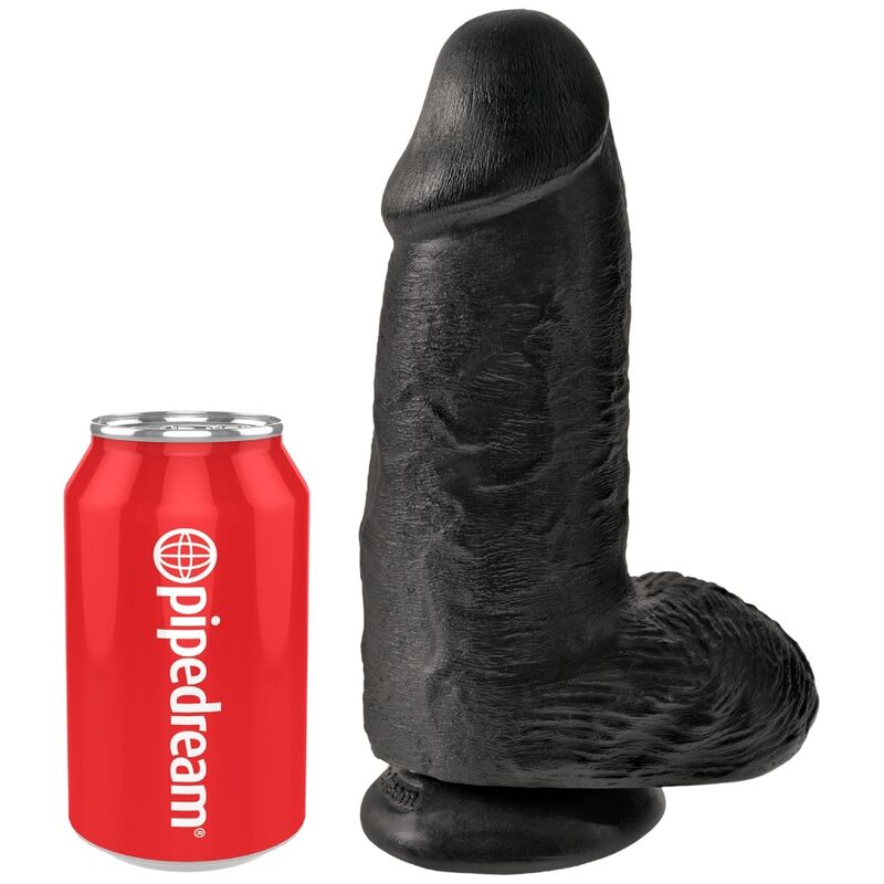 KRÁLOVSKÝ PENIS - BALŠATÝ REALISTICKÝ PENIS 23 CM ČERNÝ