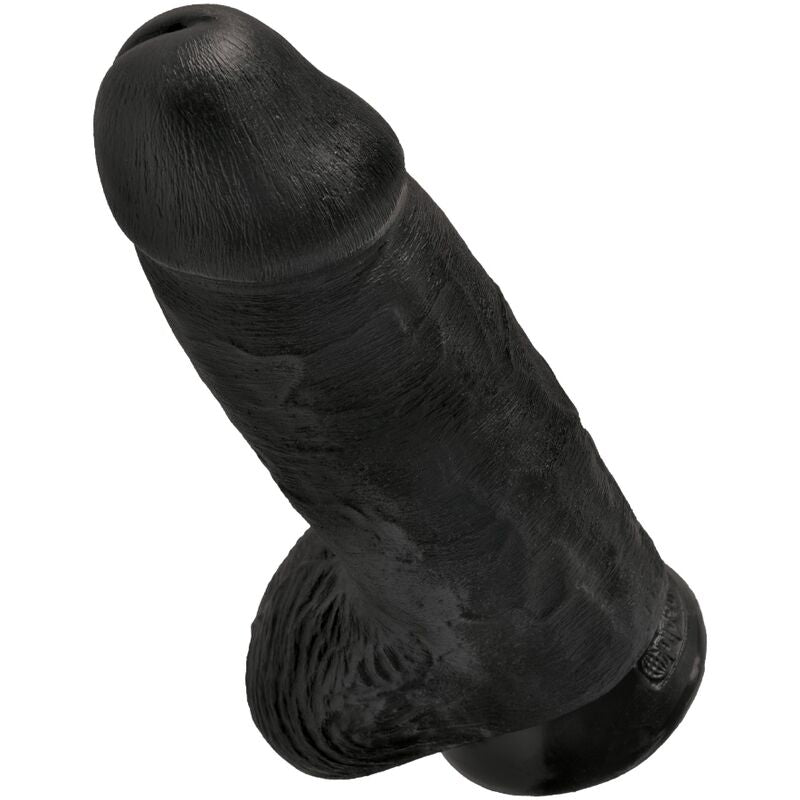 KRÁLOVSKÝ PENIS - BALŠATÝ REALISTICKÝ PENIS 23 CM ČERNÝ