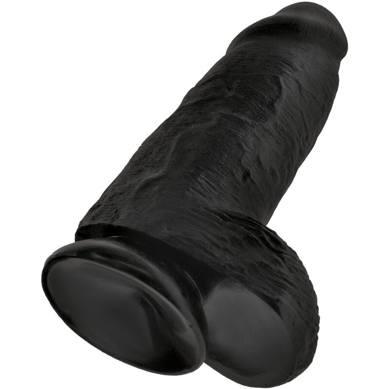 KRÁLOVSKÝ PENIS - BALŠATÝ REALISTICKÝ PENIS 23 CM ČERNÝ