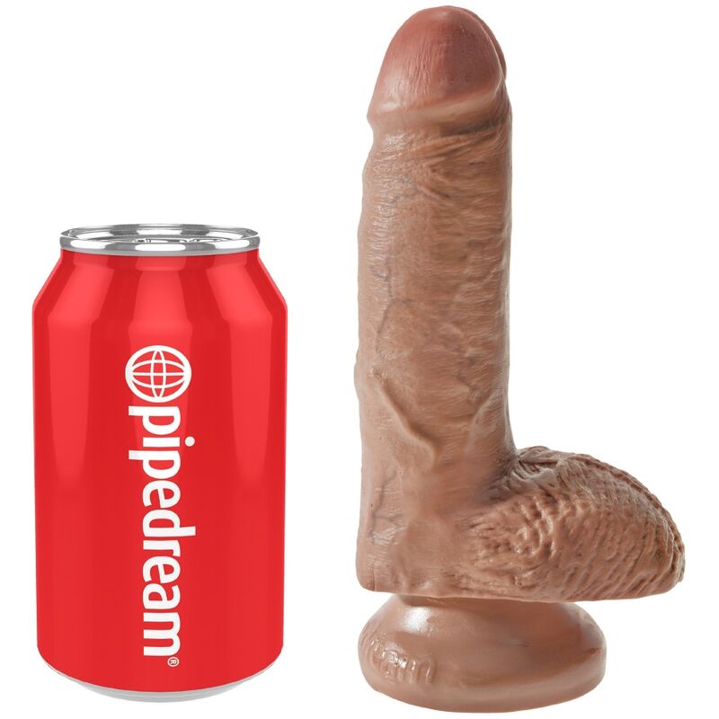 KRÁLOVSKÝ PENIS - REALISTICKÝ PENIS S VARÁLKY 13,2 CM KARAMELOVÝ