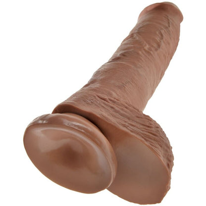 KRÁLOVSKÝ PENIS - REALISTICKÝ PENIS S VARÁKY 19,8 CM KARAMELOVÝ