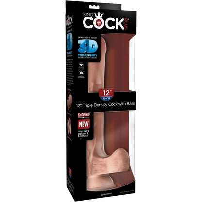 KRÁLOVSKÝ PENIS - REALISTICKÝ PENIS S KURLAMI 3D 24,8 CM SVĚTELNÝ