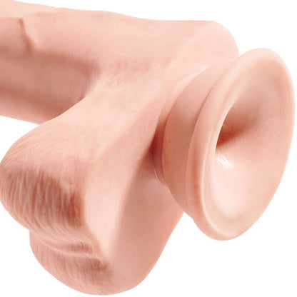 KRÁLOVSKÝ PENIS - REALISTICKÝ PENIS S KURLAMI 3D 24,8 CM SVĚTELNÝ