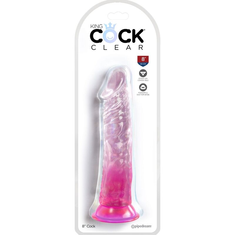 KRÁLOVSKÝ PENIS - PRŮHLEDNÝ REALISTICKÝ PENIS 19,7 CM RŮŽOVÝ