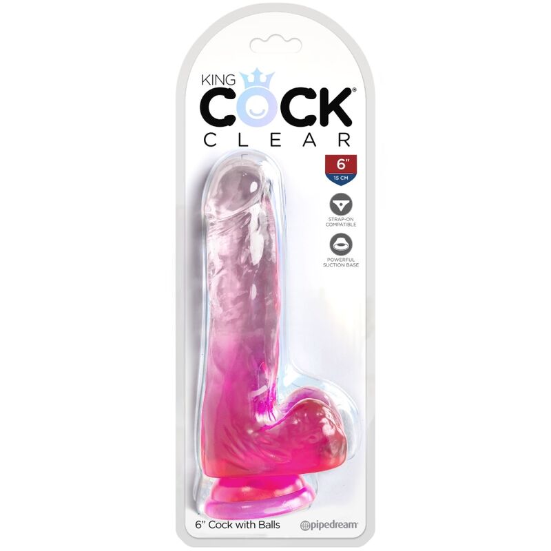 KRÁLOVSKÝ PENIS - PRŮHLEDNÝ REALISTICKÝ PENIS S KURVAMI 13,5 CM RŮŽOVÝ