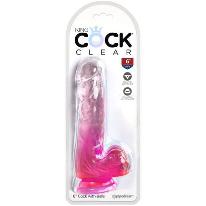 KRÁLOVSKÝ PENIS - PRŮHLEDNÝ REALISTICKÝ PENIS S KURVAMI 13,5 CM RŮŽOVÝ
