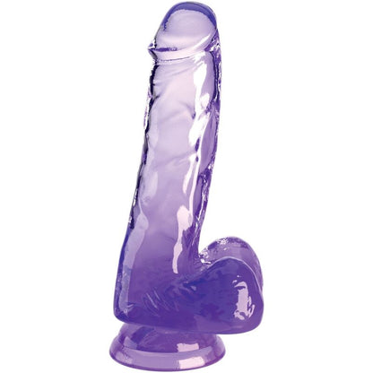KRÁLOVSKÝ PENIS - PRŮHLEDNÝ REALISTICKÝ PENIS S KURVAMI 13,5 CM FIALOVÝ