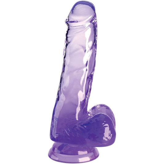 KRÁLOVSKÝ PENIS - PRŮHLEDNÝ REALISTICKÝ PENIS S KURVAMI 13,5 CM FIALOVÝ