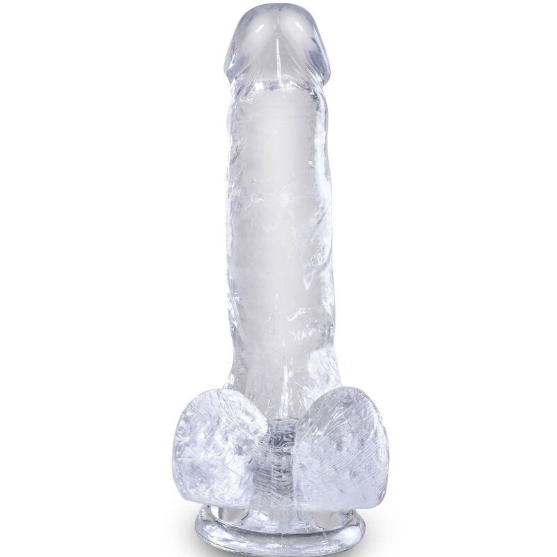 KRÁLOVSKÝ PENIS - PRŮHLEDNÝ REALISTICKÝ PENIS S KURVAMI 13,5 CM, TRANSPARENTNÍ