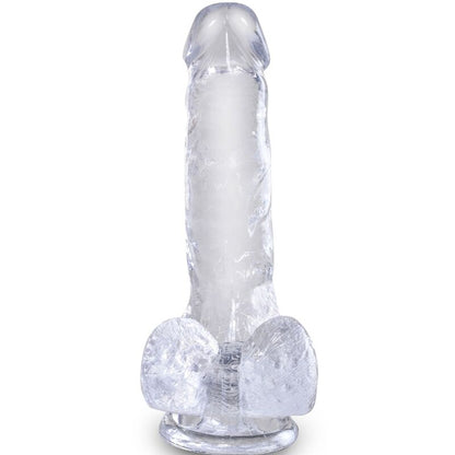 KRÁLOVSKÝ PENIS - PRŮHLEDNÝ REALISTICKÝ PENIS S KURVAMI 13,5 CM, TRANSPARENTNÍ