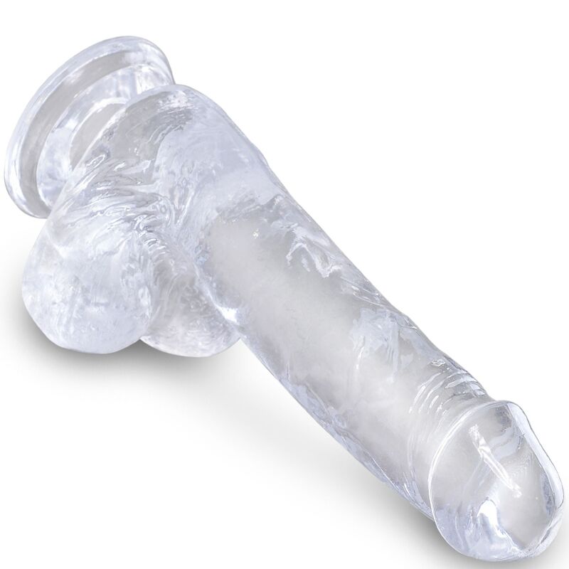 KRÁLOVSKÝ PENIS - PRŮHLEDNÝ REALISTICKÝ PENIS S KURVAMI 13,5 CM, TRANSPARENTNÍ