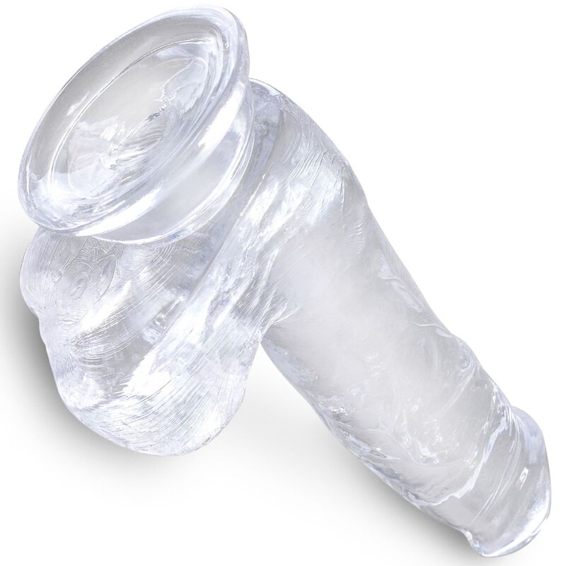 KRÁLOVSKÝ PENIS - PRŮHLEDNÝ REALISTICKÝ PENIS S KURVAMI 13,5 CM, TRANSPARENTNÍ