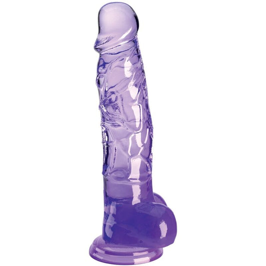 KRÁLOVSKÝ PENIS - PRŮHLEDNÝ REALISTICKÝ PENIS S KURVAMI 16,5 CM FIALOVÝ