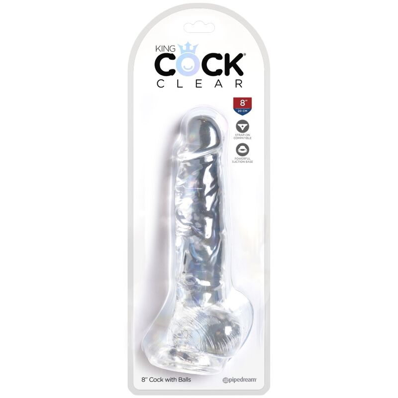KRÁLOVSKÝ PENIS - PRŮHLEDNÝ REALISTICKÝ PENIS S KURVAMI 16,5 CM, TRANSPARENTNÍ