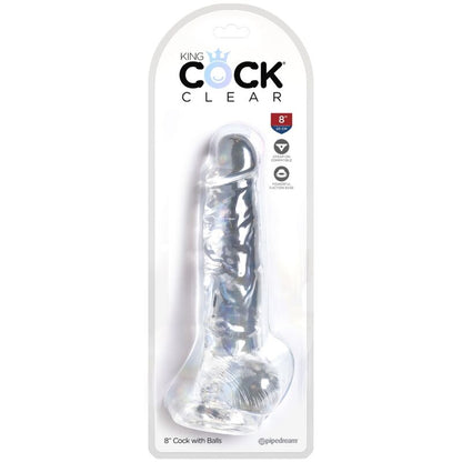 KRÁLOVSKÝ PENIS - PRŮHLEDNÝ REALISTICKÝ PENIS S KURVAMI 16,5 CM, TRANSPARENTNÍ
