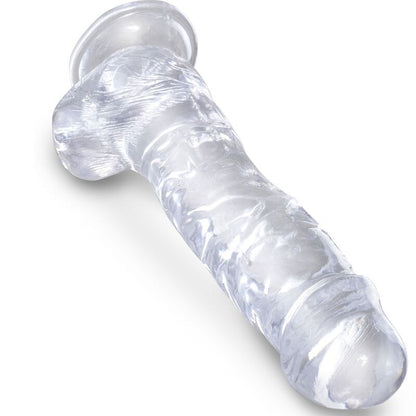 KRÁLOVSKÝ PENIS - PRŮHLEDNÝ REALISTICKÝ PENIS S KURVAMI 16,5 CM, TRANSPARENTNÍ