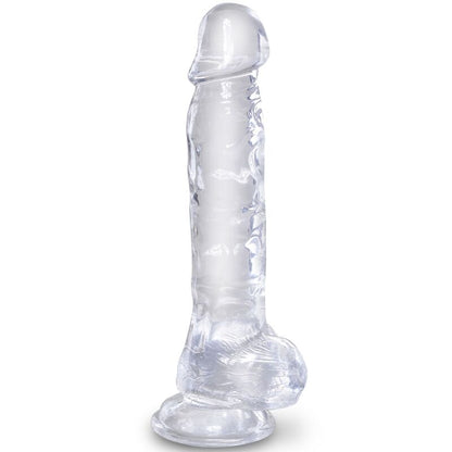 KRÁLOVSKÝ PENIS - PRŮHLEDNÝ REALISTICKÝ PENIS S KURVAMI 16,5 CM, TRANSPARENTNÍ