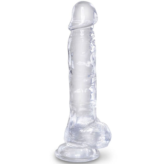 KRÁLOVSKÝ PENIS - PRŮHLEDNÝ REALISTICKÝ PENIS S KURVAMI 16,5 CM, TRANSPARENTNÍ
