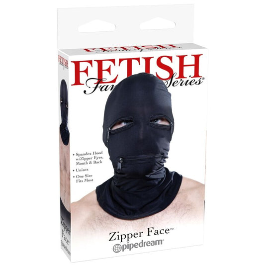 FETISH FANTASY SERIES - KAPUCA SE ZIPY, ČERNÁ