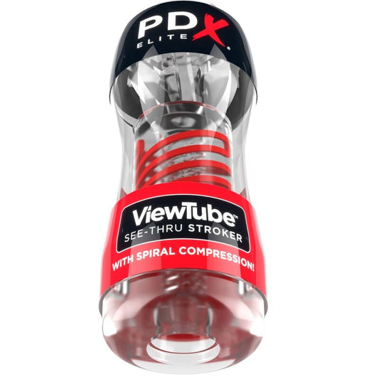 PDX ELITE - STROKER VIEWTUBE 2 SPIRÁLOVÁ KOMPRESE TRANSPARENTNÍ