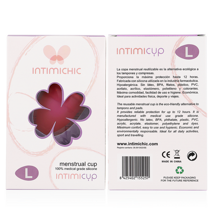 INTIMICHIC - MENSTRUAČNÍ KAŠÍREK Z LÉKAŘSKÉHO SILIKONU - VELIKOST L