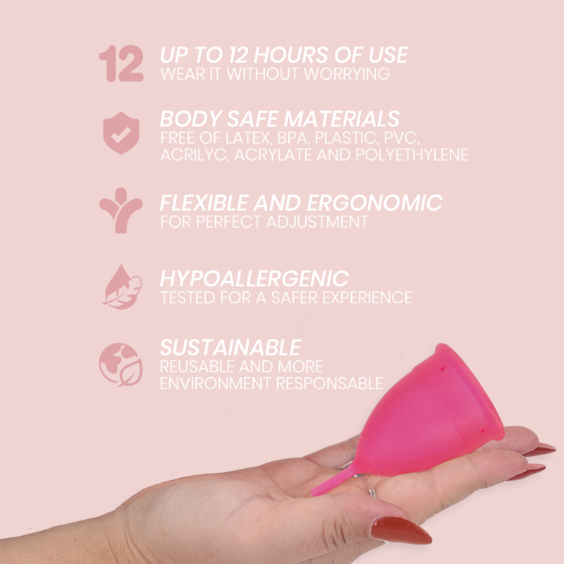 INTIMICHIC - MENSTRUAČNÍ KAŠÍREK Z LÉKAŘSKÉHO SILIKONU - VELIKOST L