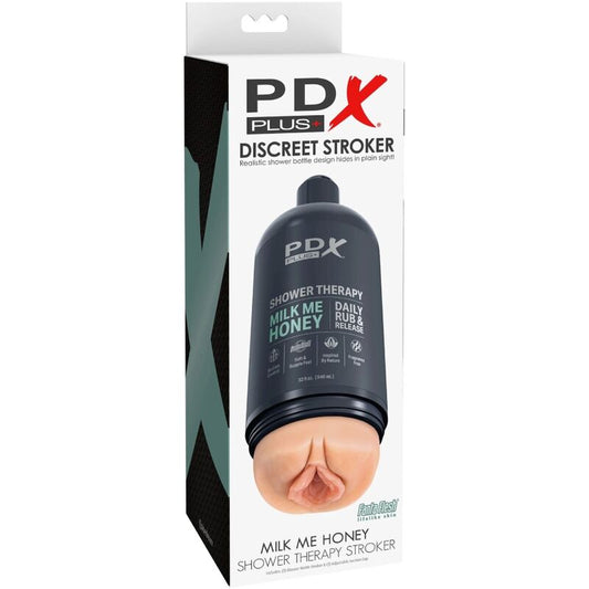 PDX PLUS - STROKER MASTURBÁTOR DESKRÉTNÍ DESIGN LAHVIČKY NA ŠAMPON MILK ME HONEY