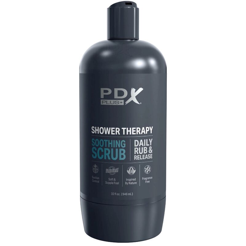 PDX PLUS - STROKER MASTURBÁTOR DESKRÉTNÍ DESIGN LAHVIČKY UKLIDŇUJÍCÍ PEELINGOVÝ ŠAMPON