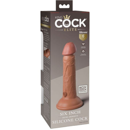 KING COCK - ELITE REALISTICKÉ SILIKONOVÉ DILDO 15,2 CM KARAMELOVÉ