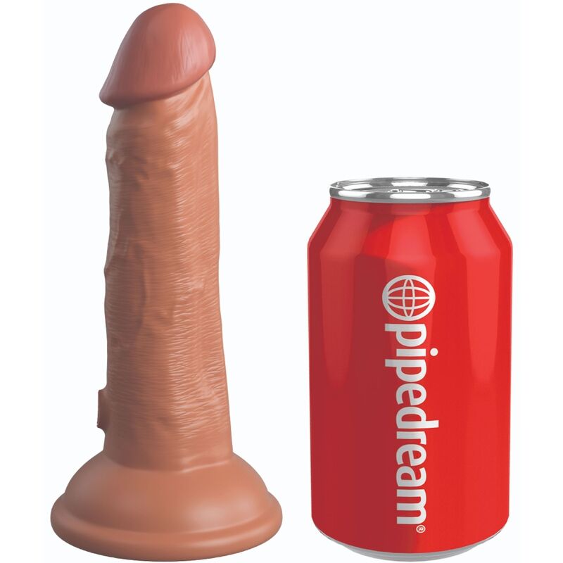 KING COCK - ELITE REALISTICKÉ SILIKONOVÉ DILDO 15,2 CM KARAMELOVÉ