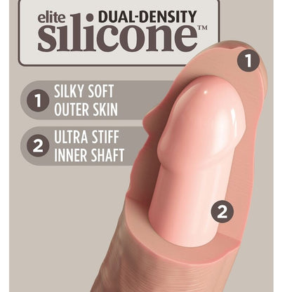 KING COCK - ELITNÍ REALISTICKÉ SILIKONOVÉ DILDO 17,8 CM