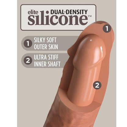 KING COCK - ELITE REALISTICKÉ SILIKONOVÉ DILDO 20,3 CM KARAMELOVÉ