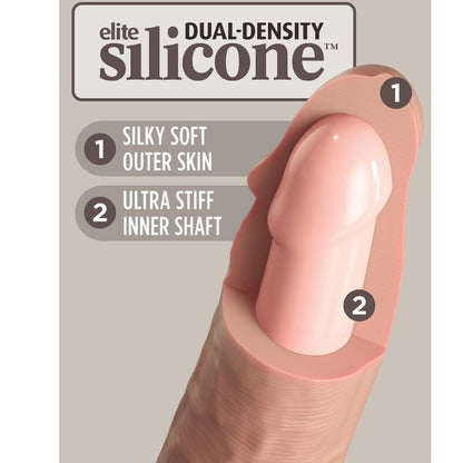 KRÁLOVSKÝ PÉROVÝ - ELITNÍ REALISTICKÉ SILIKONOVÉ DILDO 23 CM