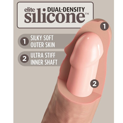 KING COCK - ELITNÍ REALISTICKÝ VIBRAČNÍ DILDO A SILIKONOVÝ DÁLKOVÝ OVLÁDÁNÍ 17,8 CM