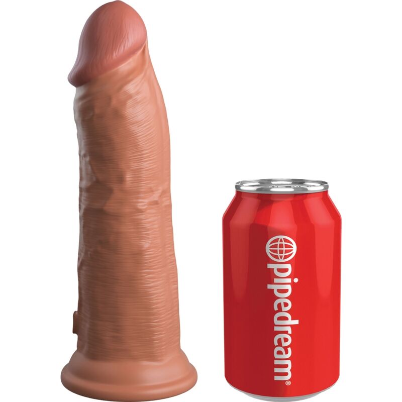 KING COCK - ELITNÍ REALISTICKÉ VIBRAČNÍ SILIKONOVÉ DILDO 20,3 CM KARAMELOVÉ