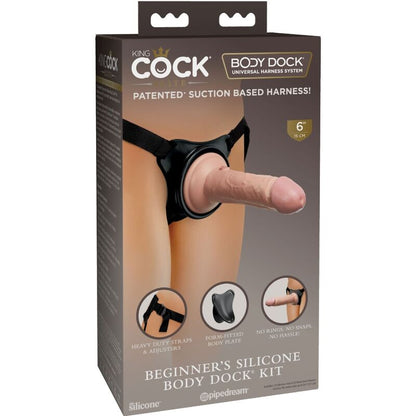 KING COCK - ELITNÍ NASTAVITELNÝ POSTROJ S DILDEM 15,2 CM PRO ZAČÁTEČNÍKY