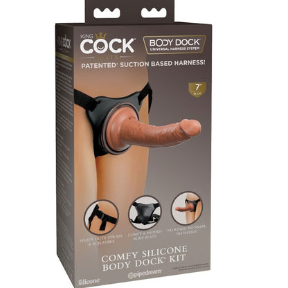 KING COCK - ELITNÍ POHODLNÝ NASTAVITELNÝ POSTROJ S DILDEM 17,8 CM