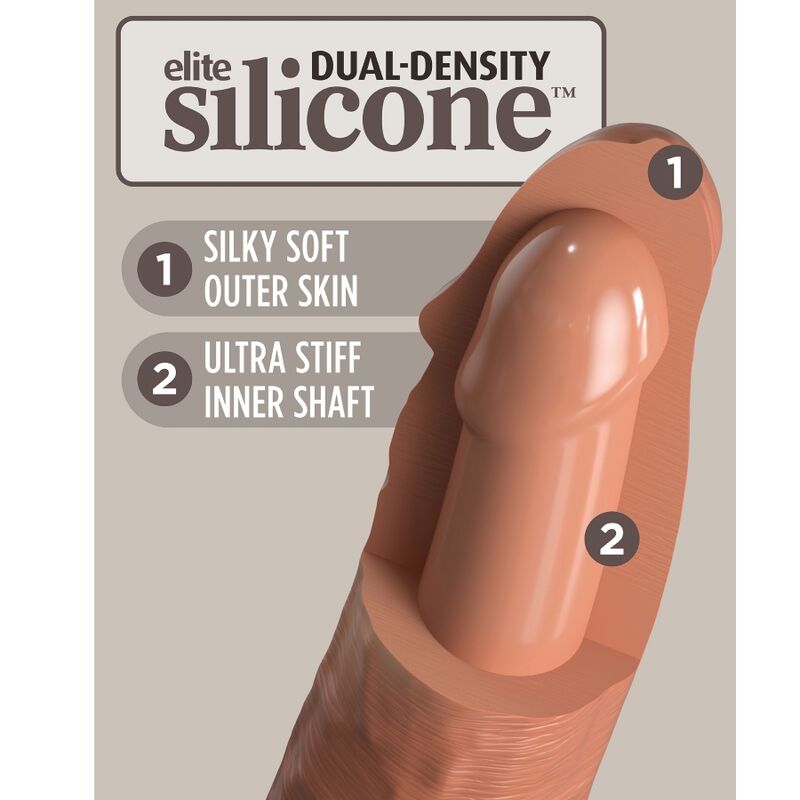 KING COCK - ELITNÍ POHODLNÝ NASTAVITELNÝ POSTROJ S DILDEM 17,8 CM