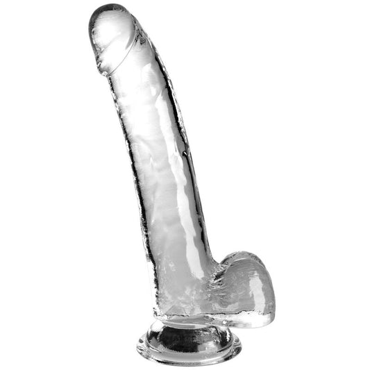 KING COCK - PRŮHLEDNÉ DILDO S VARLATY 20,3 CM TRANSPARENTNÍ