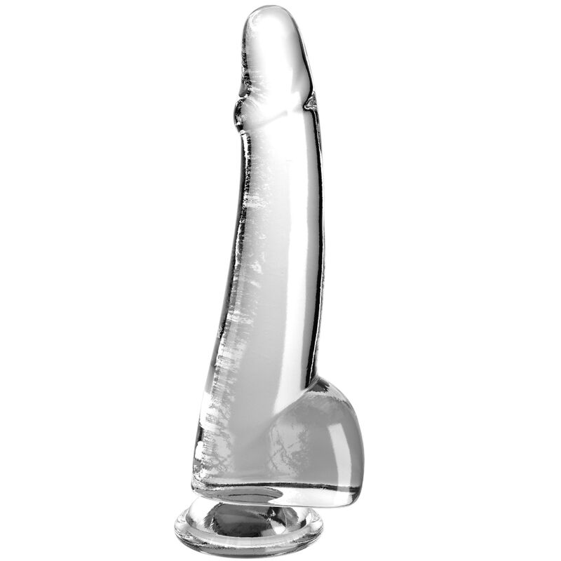 KING COCK - PRŮHLEDNÉ DILDO S VARLATY 19 CM TRANSPARENTNÍ