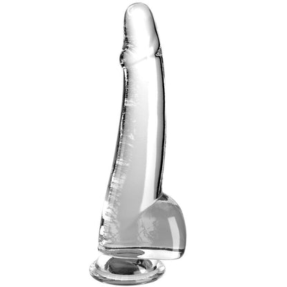 KING COCK - PRŮHLEDNÉ DILDO S VARLATY 19 CM TRANSPARENTNÍ