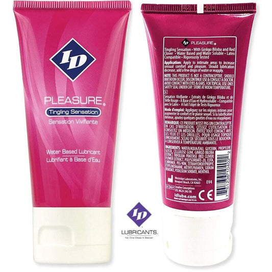 ID PLEASURE - LUBRIKANT NA VODNÍ BÁZI S BRŮZKEM V CESTOVNÍ TUBE 60 ML