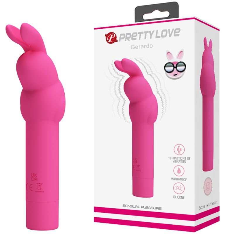 PRETTY LOVE - SILIKONOVÝ VIBRÁTOR GERARDO RABBIT FUSCHIA
