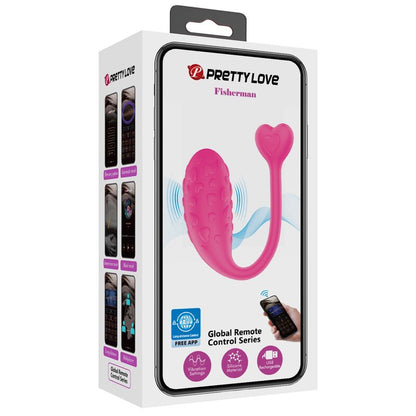 PRETTY LOVE - VIBRACE VAJÍČKO OVLÁDANÉ APLIKACÍ RŮŽOVÉ FISHER