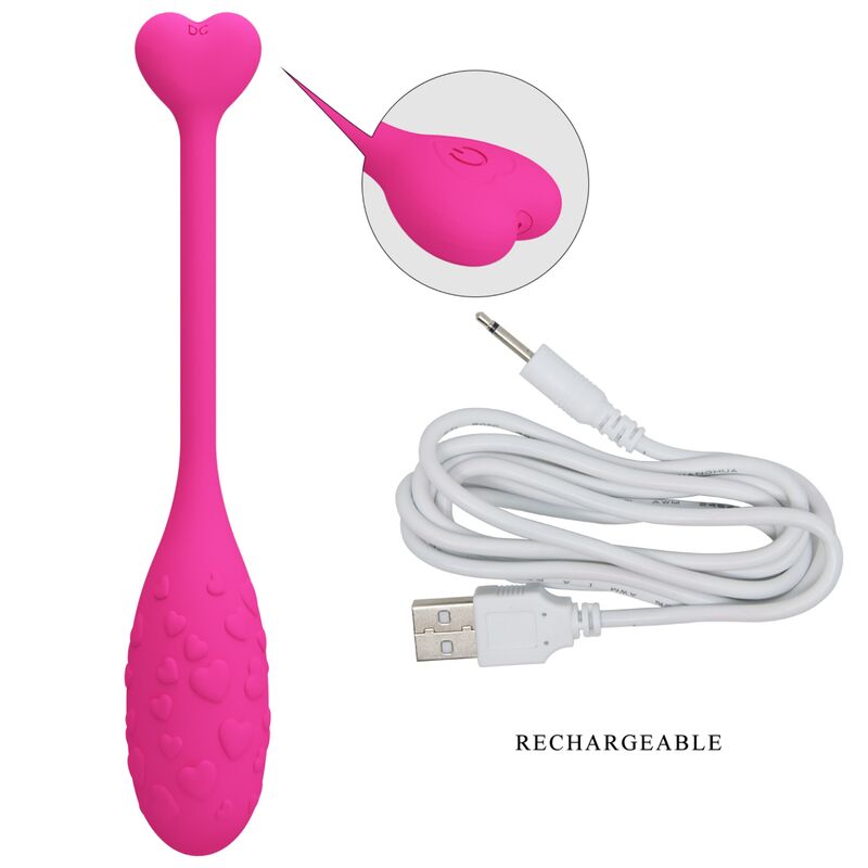 PRETTY LOVE - VIBRACE VAJÍČKO OVLÁDANÉ APLIKACÍ RŮŽOVÉ FISHER