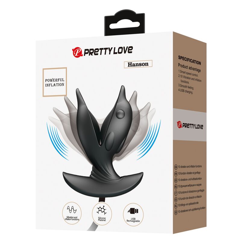 PRETTY LOVE - NAFUKOVACÍ A DOBÍJECÍ ANÁLNÍ KOlík DELFIN